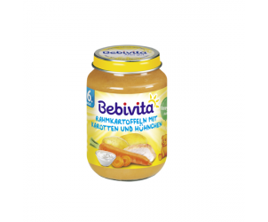 Rahmkartoffeln mit Karotten und Hühnchen