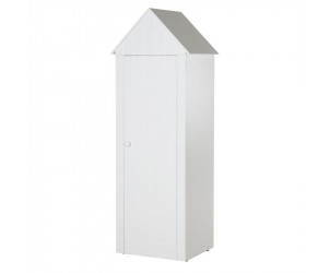 Kleiderschrank mit 1 Tür mit Dach (Hausoptik) Lotte