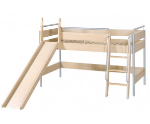 Spielbett mit Leiter und Rutsche 