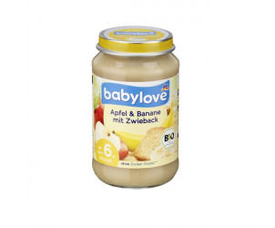 Frucht & Getreide Apfel & Banane mit Zwieback