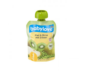 Quetschbeutel Kiwi-Birne mit Erbse 