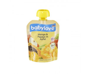 Quetschbeutel Mango & Papaya in Apfel 