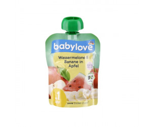 Quetschbeutel Wassermelone & Banane in Apfel 