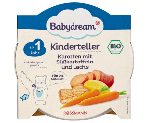 Bio Kinderteller Karotten mit Süßkartoffeln & Lachs