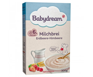 Milchbrei Erdbeere-Himbeere