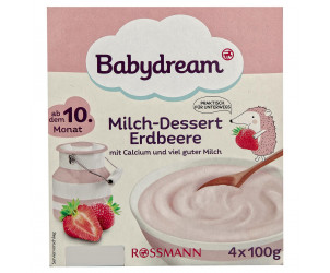 Milch-Dessert Erdbeere