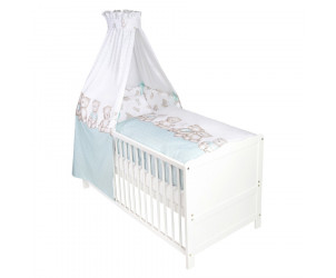 Bettset 3-tlg 100 x 135 + 40 x 60 cm Bärenland mint - Gr.Babymode (6 - 24 Monate)