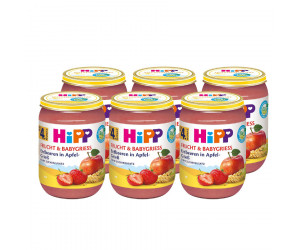 Bio-Erdbeeren in Apfel-Grieß