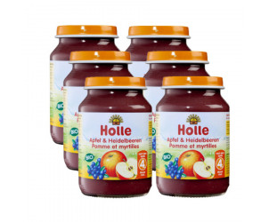 Bio Apfel und Heidelbeeren