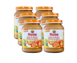 Bio Apfel und Pfirsich