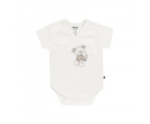 Wickelbody kurzarm Bear off-white