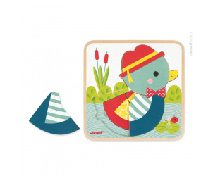Lagenpuzzle Ente, 9 Teile