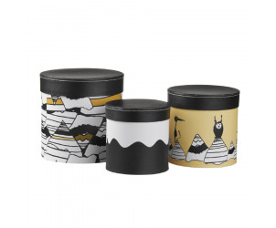 Pappboxen 3er-Set Neo, rund