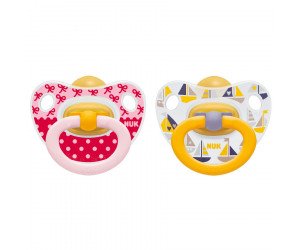 Schnuller Happy Kids mit Ring Latex Gr. 1