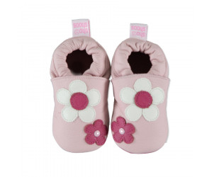 Girls Baby Krabbelschuhe Fleur Rose Daisy