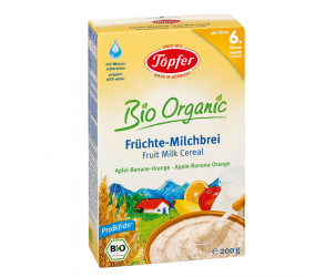 Bio Früchte Milchbrei, Apfel, Banane, Orange