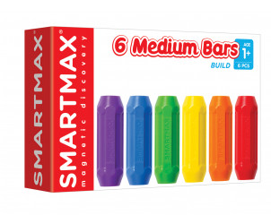 6 gerade, kurze Stäbe