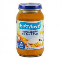 Menü Gemüseallerlei mit Reis & Pute 