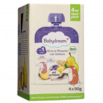 Bio Fruchtpüree & Getreide Birne & Pflaume mit Vollkorn