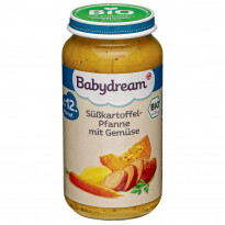 Bio Süßkartoffel-Pfanne mit Gemüse