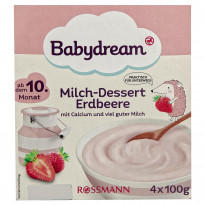 Milch-Dessert Erdbeere
