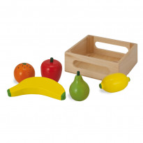 Holzbox mit Früchten