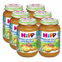 Bio Karotten mit Kartoffeln und Bio-Rind