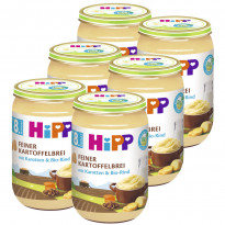Kartoffelbrei mit Karotten und Bio-Rind