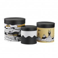 Pappboxen 3er-Set Neo, rund